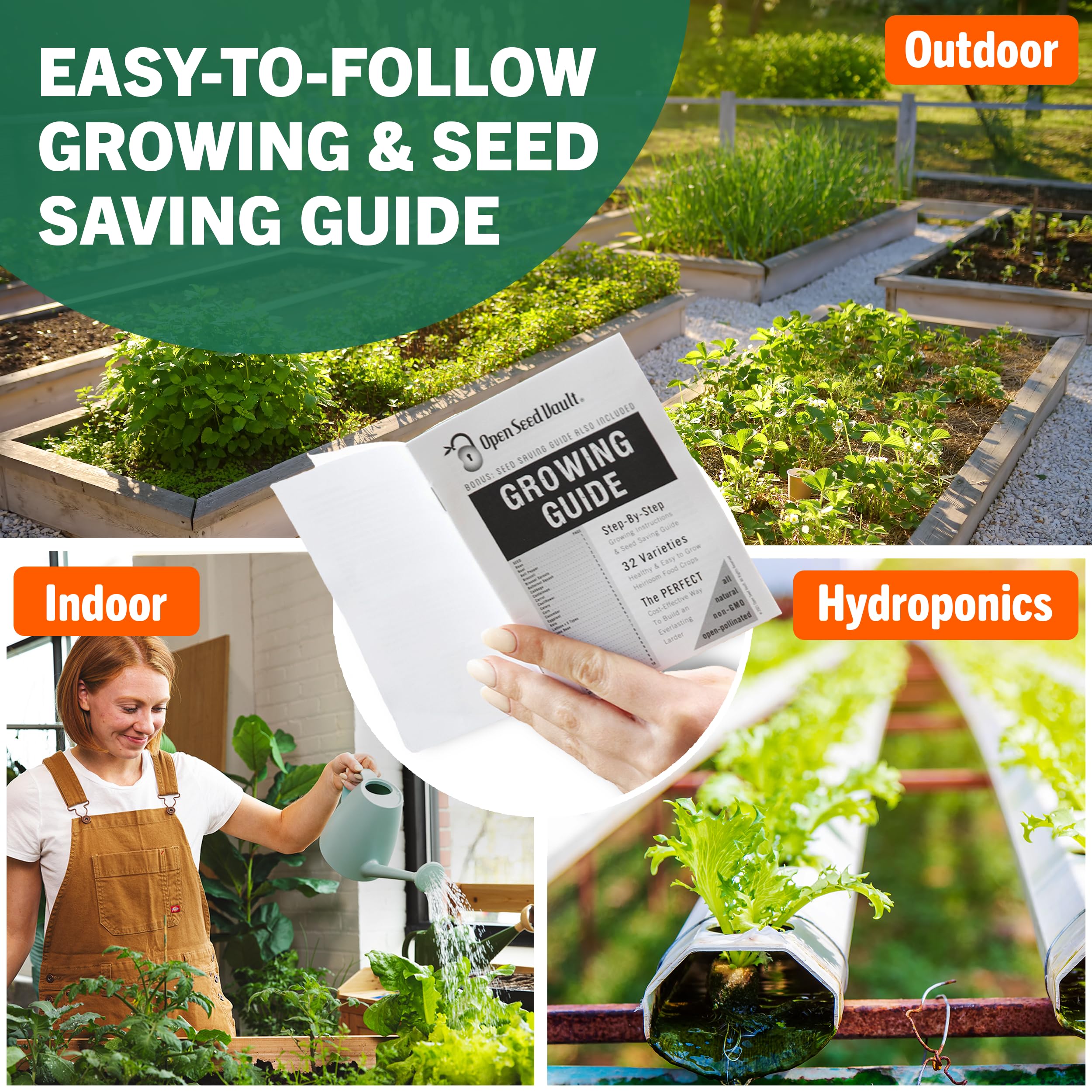 everlasting garden preparedness seeds Open Seed Vault 15,000 Non GMO Heirloom Vegetable Seeds