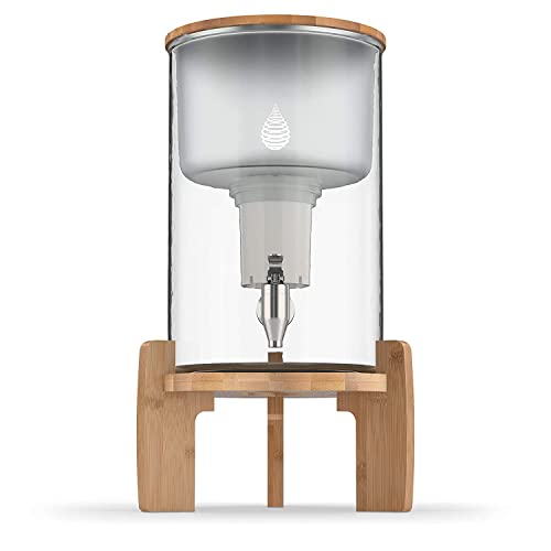 pH Recharge Glass Alkaline Water Filter Dispenser | Countertop Water Filtration System