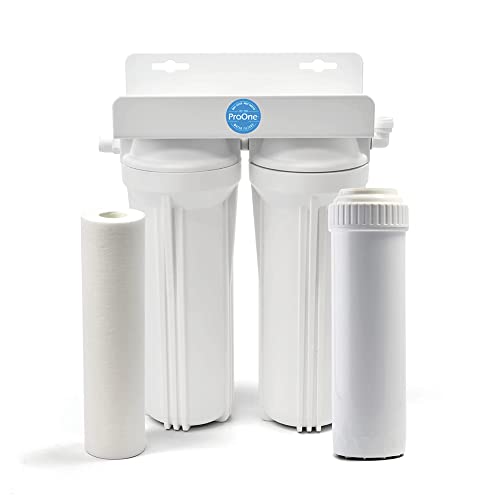 ProOne Dual-Stage Water Filter System, Under-Sink Water Filter (Faucet Included)
