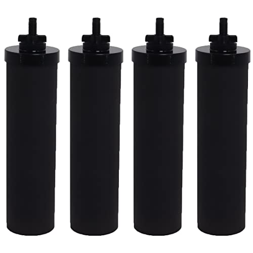 Wadoy Water Filter Compatible with Berkey Water Filter System Black Element Cartridge（Pack of 4)