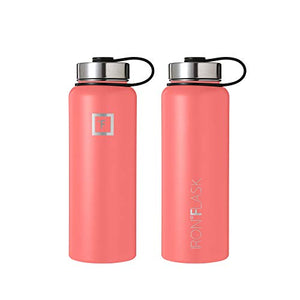 IRON FLASK 32 Oz Sports Water Bottle – Stainless Steel, Triple Insulated, 3 Lids (Straw Lid), Leak Proof