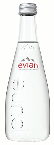 Evian Natural Spring Water, 11.2oz Glass Bottle (Pack of 10, Total of 112 Oz)