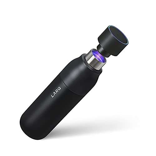 LARQ Bottle PureVis - Self-Cleaning and Insulated Stainless Steel Water Bottle - 25oz - Obsidian Black