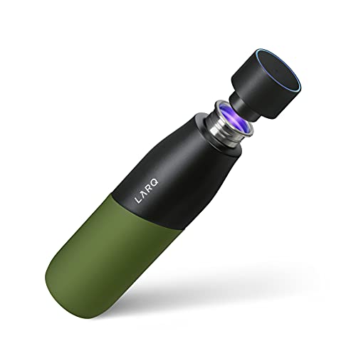 LARQ Bottle Movement PureVis - Stainless Steel Filtered Water Bottle 24oz. - Black/Pine