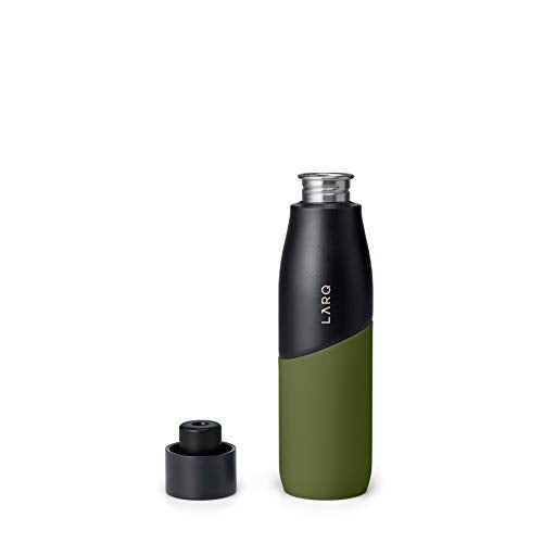 LARQ Bottle Movement PureVis - Stainless Steel Filtered Water Bottle 24oz. - Black/Pine