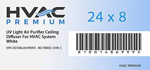 UV Light HVAC Air Purifier and Sanitizer for Central Heating and Air Conditioning Units with Airflow Sensor