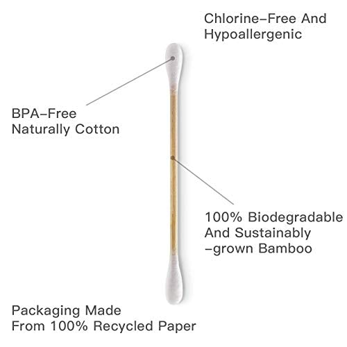 Bamboo Cotton Swabs - 2000 Count