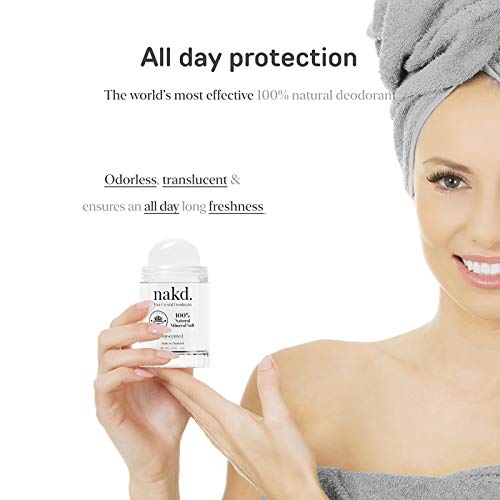 nakd. Thai Crystal Deodorant Stone – 2 Salt Deodorant Crystal Sticks, 4.25 oz.