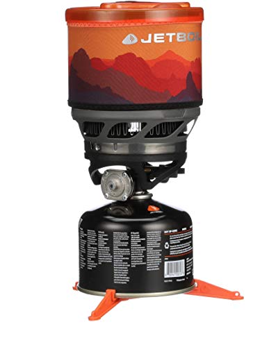 Jetboil MiniMo Camping and Backpacking Stove Cooking System, Sunset Orange