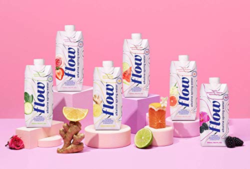 Flow Alkaline Spring Water - Naturally Alkaline Flavored Water With Electrolytes And Essential Minerals - Eco-Friendly Pack, BPA-Free, Non-GMO. 2 Of Each Flavor, 6-Flavor Variety 12 Pack of 16.9 FL Bottles
