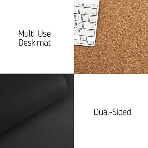 Aothia Office Desk Pad, Eco-Friendly Cork &amp; PU Leather Dual Sided Large Desktop/Mouse Pad