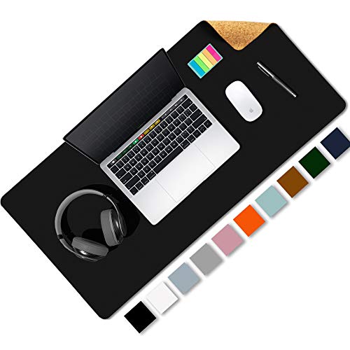 Aothia Office Desk Pad, Eco-Friendly Cork & PU Leather Dual Sided Large Desktop/Mouse Pad