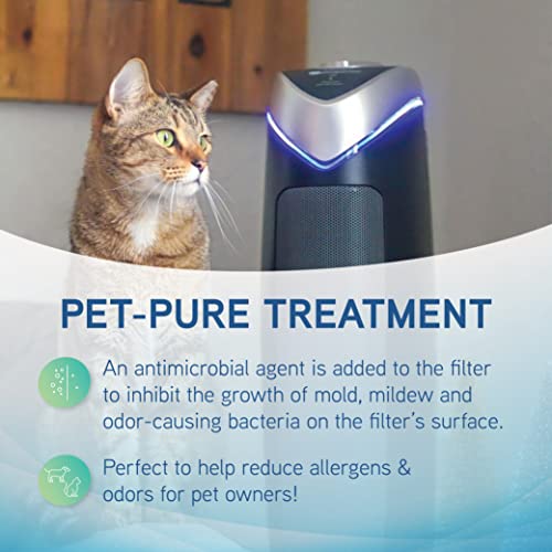 Germ Guardian AC5250PT 28” 3-in-1 True HEPA Filter Air Purifier for Home and Pets, Large Rooms, UV-C Sanitizer, Filters Allergies, Smoke, Dust, Dander, &amp; Odors, 5-Yr Wty, GermGuardian, Grey
