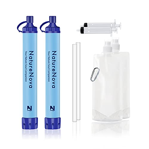 LifeStraw Personal Water Filter for Hiking Camping Travel & Emergency Preparedness (Pack of 2)