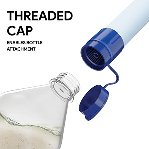 Survival Straw Water Filter - Straw with Filter for Healthy Drinking - Survival Water Filter Blocks 99.99% Microplastics, Water Filter Straw for Hiking, Biking, Camping, Survival Straw Water Purifier