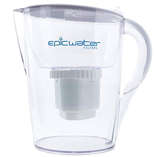 Epic Pure Water Filter Pitchers for Drinking Water, 10 Cup 150 Gallon Long Last Filter, Tritan BPA Free, Removes Fluoride, Chlorine, Lead, PFAS, PFOA