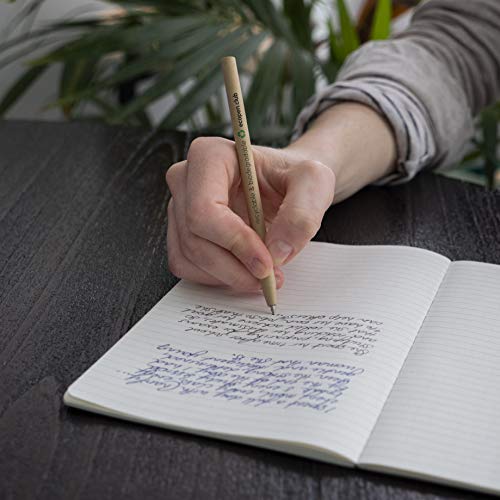 Eco Pen Club (10 Pack) (BLACK INK) Eco-friendly Recycled Ball Point 0.7mm Pens