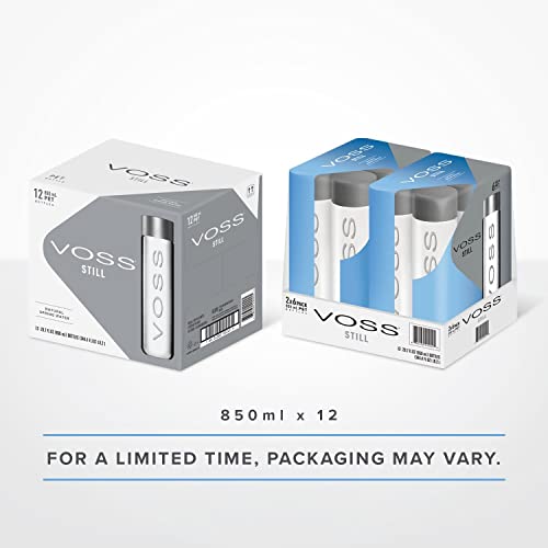 VOSS Still Water – Premium Naturally Pure Water - 28.7 Fl Oz (Pack of 12)