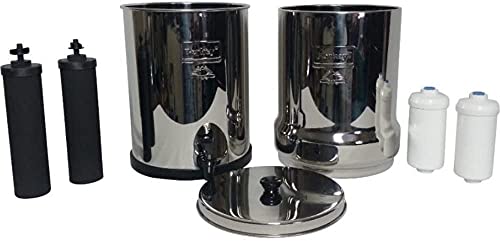 Berkey Royal with 2 Black Filters and 2 PF-2 Fluoride Filters, 3.25 Gal- Silver