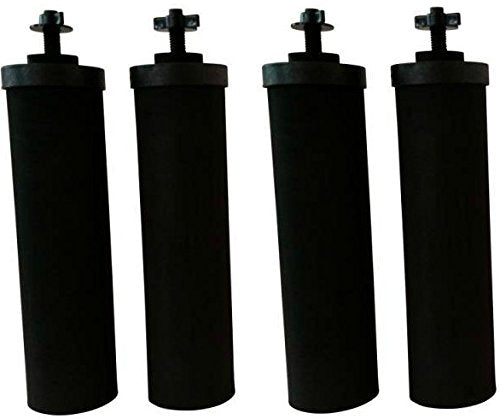 Berkey Authentic Black Berkey Purification Elements - Berkey Water Purifier Replacement Filters (Pack of 4)