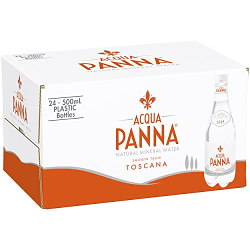 Acqua Panna Natural Spring Water, 16.9 Fl. Oz. Plastic Bottles, Pack of 24