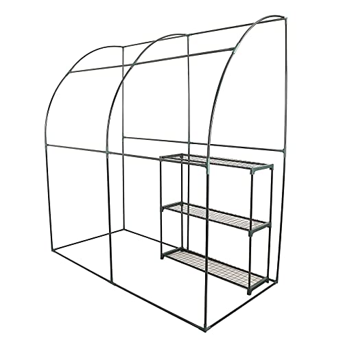 CO-Z Lean to Greenhouse Walk in, Portable Mini Green House with PE Cover