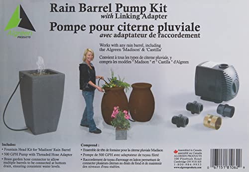 Algreen 500GPH Rain Barrel Pump Kit