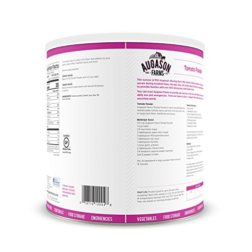 Augason Farms Tomato Powder Emergency Food Storage 3 lbs 10 oz