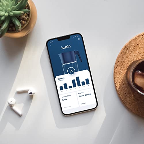 LARQ Pitcher PureVis Pure White Filtered Water Pitcher - Self-Cleaning  1.9 Liter / 8 cup