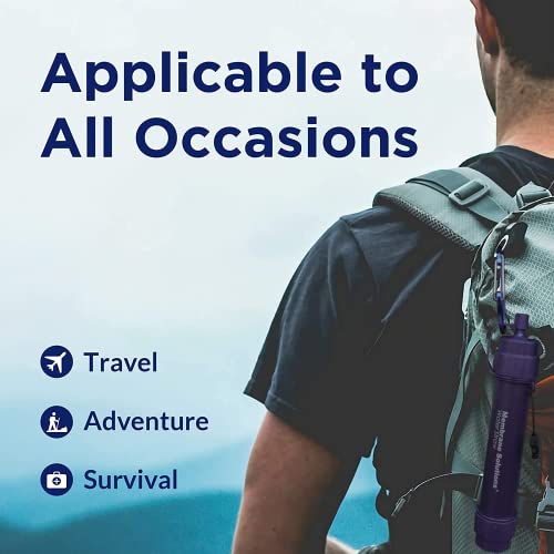 Membrane Solutions WS02 Water Filter Straw Detachable - 4 Pack