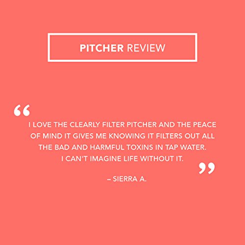 Clearly Filtered Water Filter Pitcher + 3 Replacement Filters Combo