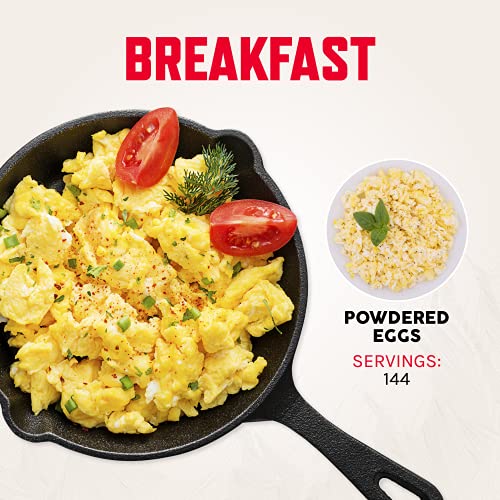 ReadyWise Emergency Food Supply, Freeze-Dried Powdered-Egg Bucket 144 Servings