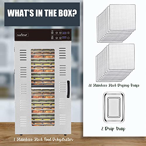 NutriChef Electric Food Dehydrator Machine - 2000-Watt