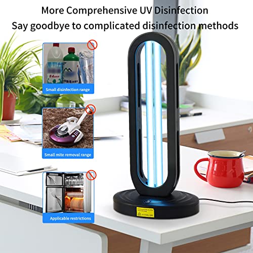 Dailytop UV Light Sanitizer,UVC Light Sanitizer for Room,Ultraviolet Light  with 3- Speed Timing and Remote Control,38W 110V UV Lamp for Home,Kitchen