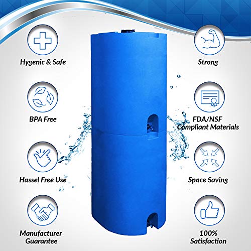 55 Gallon NEW Water Barrel  Food Grade Material Choose: Blue Or