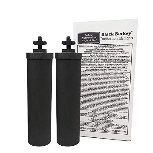 Berkey Authentic Black Berkey Elements - Berkey Water System Replacement Filters (Pack of 6)