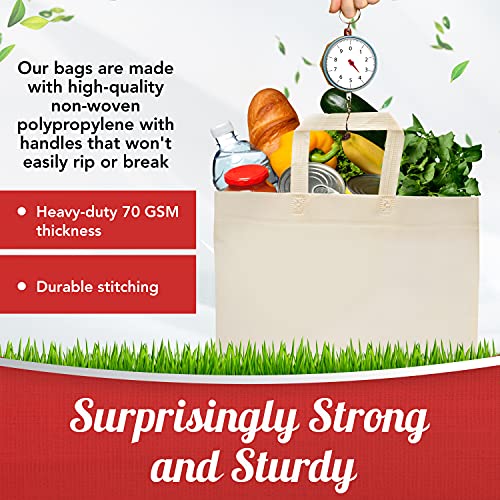 50 Pack Reusable Eco-Friendly Grocery Shopping Bags