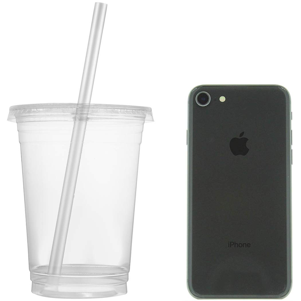 Stock Your Home 16 oz Clear Compostable Cups with Lids and Straws (Set of  50) Plant Based Biodegrada…See more Stock Your Home 16 oz Clear Compostable