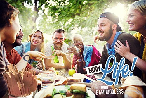 BAMBOODLERS Eco-Friendly Disposable Wooden Cutlery Set