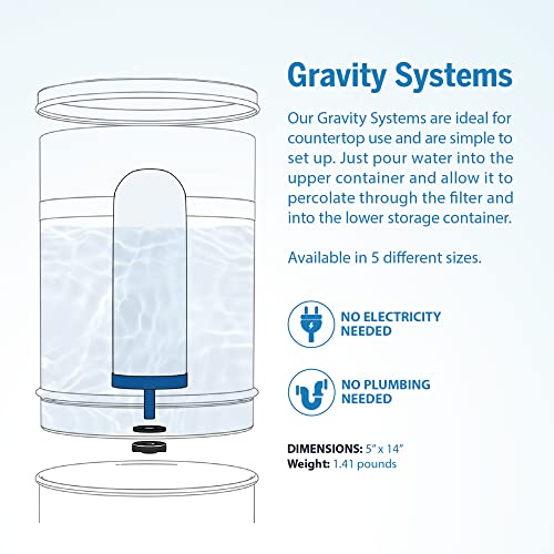 ProOne Scout II Personal Compact Gravity Water Filter System with 5-Inch Prepper Filter, Portable, Personal Water Filter for Hiking and Camping