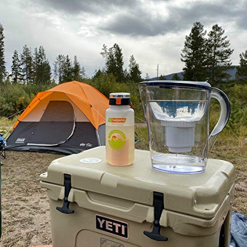 Epic Nano | Water Filter Pitchers for Drinking Water | 10 Cup | 150 Gallon Long Last Filter | Gravity Water Filter | Removes Virus, Bacteria, Chlorine | Water Purifier (Navy Blue)