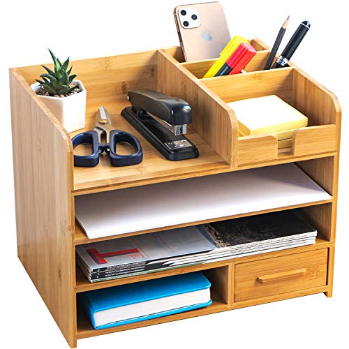 Neoletex Home Office Bamboo Desk Drawer Organizer