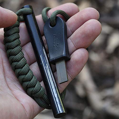 Bayite 4 Inch Survival Ferrocerium Drilled Flint Fire Starter
