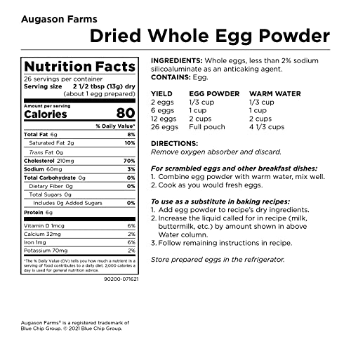 Augason Farms Dried Whole Egg Powder