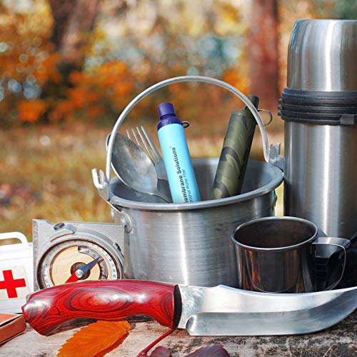 Membrane Solutions Straw Water Filter (Camo 4-Pack)