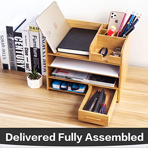 Neoletex Home Office Bamboo Desk Drawer Organizer - Clean Water Mill