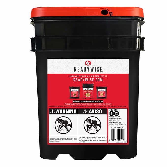 Readywise 150 Serving Emergency Food Bucket