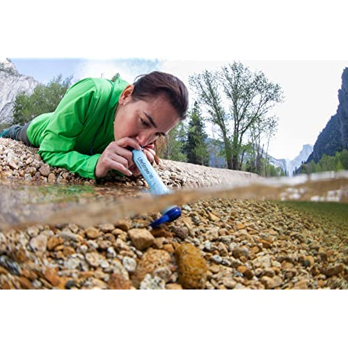  LifeStraw Personal Water Filter for Hiking, Camping, Travel,  and Emergency Preparedness, 1 Pack, Blue : Camping Water Filters : Sports &  Outdoors