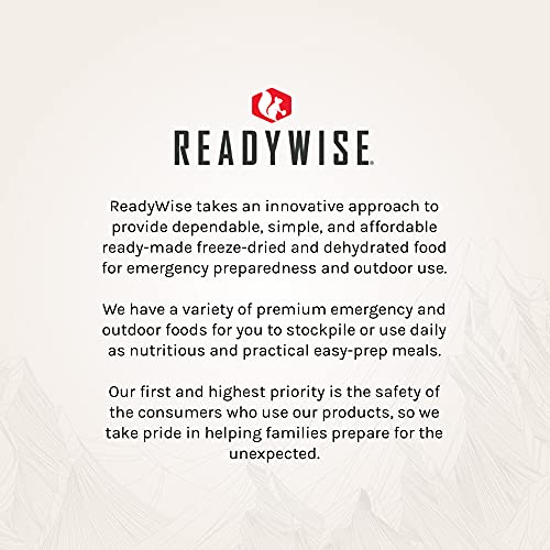 ReadyWise Emergency Food Supply, Freeze-Dried Survival-Food Disaster Kit 120 Servings