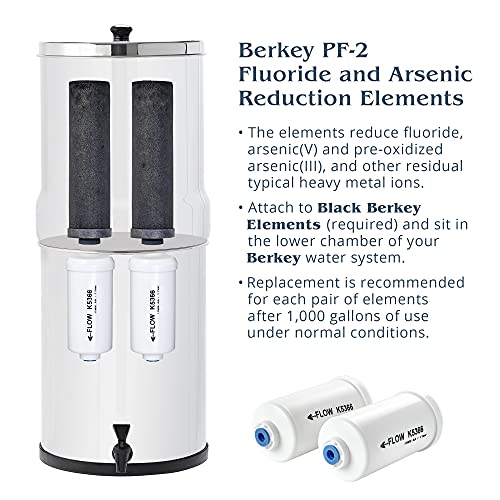 Four Black Berkey (BB9) Replacement Filters &amp; Four Berkey Fluoride Water Filters (PF2)